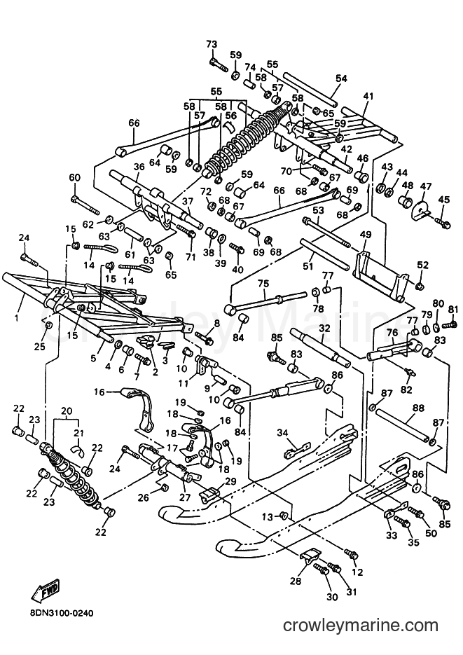 2000 Snowmobile SRX700 - SRX700 (8DN3) [020] - TRACK SUSPENSION 2
