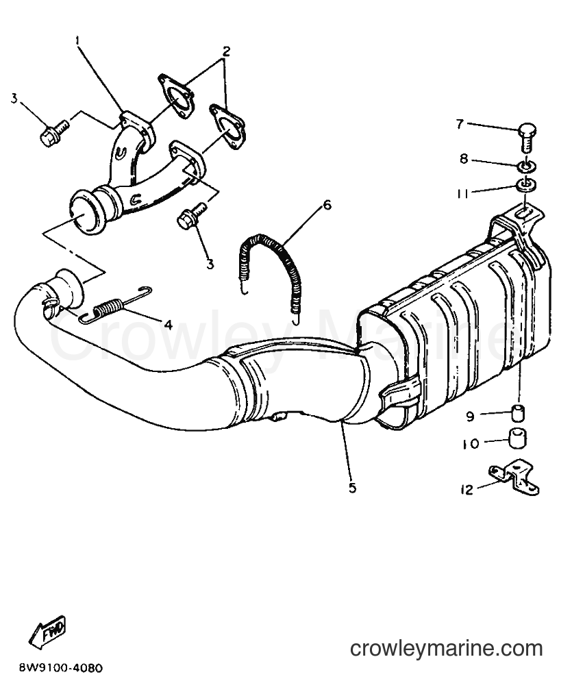1988 Snowmobile ET340 - ET340 (84W) [999] - EXHAUST