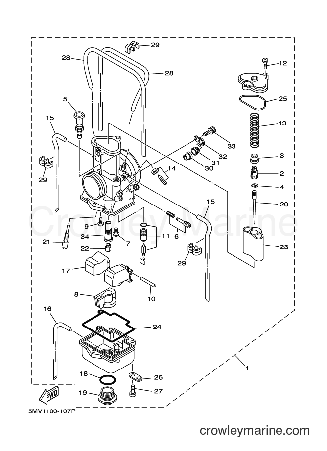 2001 Dirt Bike YZ125 - YZ125 (5MV3) [010] - CARBURETOR