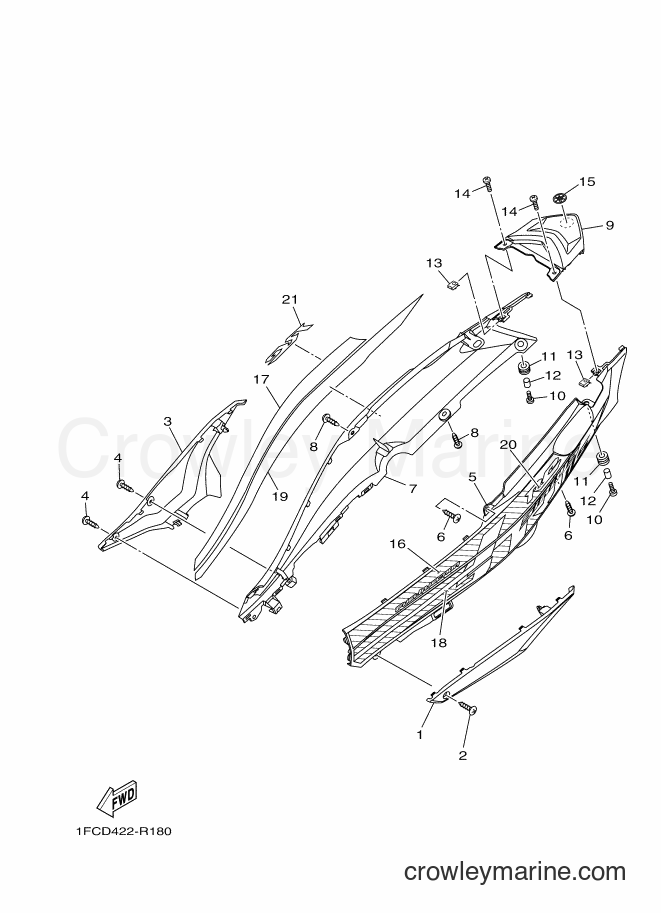 Yamaha Motors T115FLE (1FCF) [010] - SIDE COVER