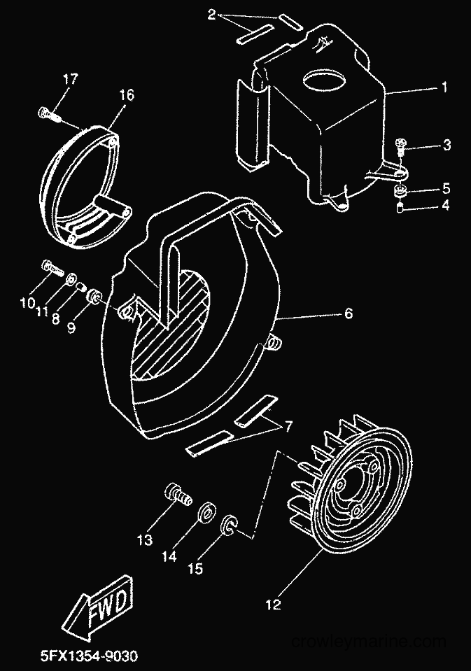 2000 Scooter CW50RS - CW50RS (5FXG) [010] - AIR SHROUD & FAN