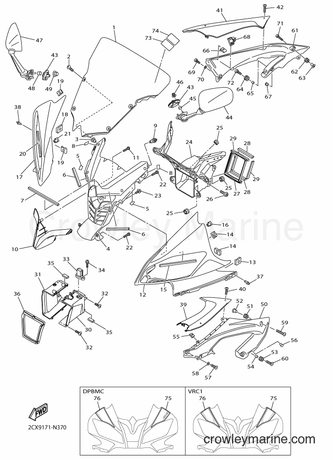 Yamaha Motors YZF-R6 (2CX9) [010] - COWLING 1