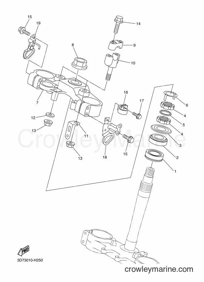 2014 Dirt Bike WR250R - WR250R (3D7C) [010] - STEERING