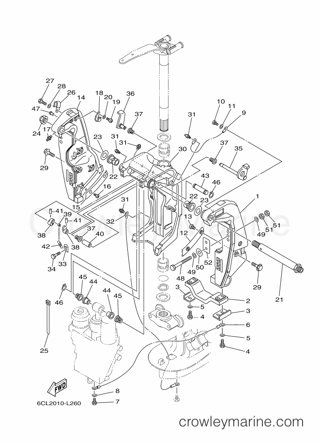 Yamaha Motors F225FETX (6CL2) [070] - BRACKET 1