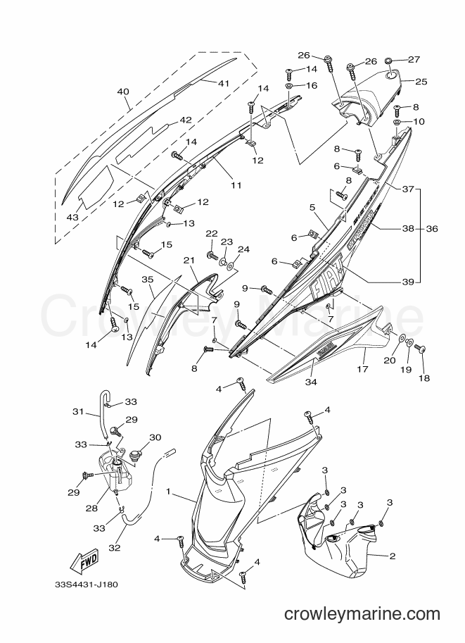2010 Scooter AL125C - AL125C (33S4) [010] - SIDE COVER