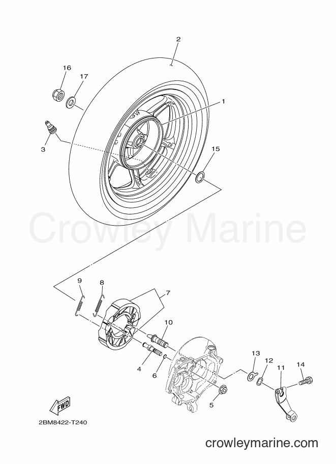 Yamaha Motors LTF125 (2BM9) [010] - REAR WHEEL