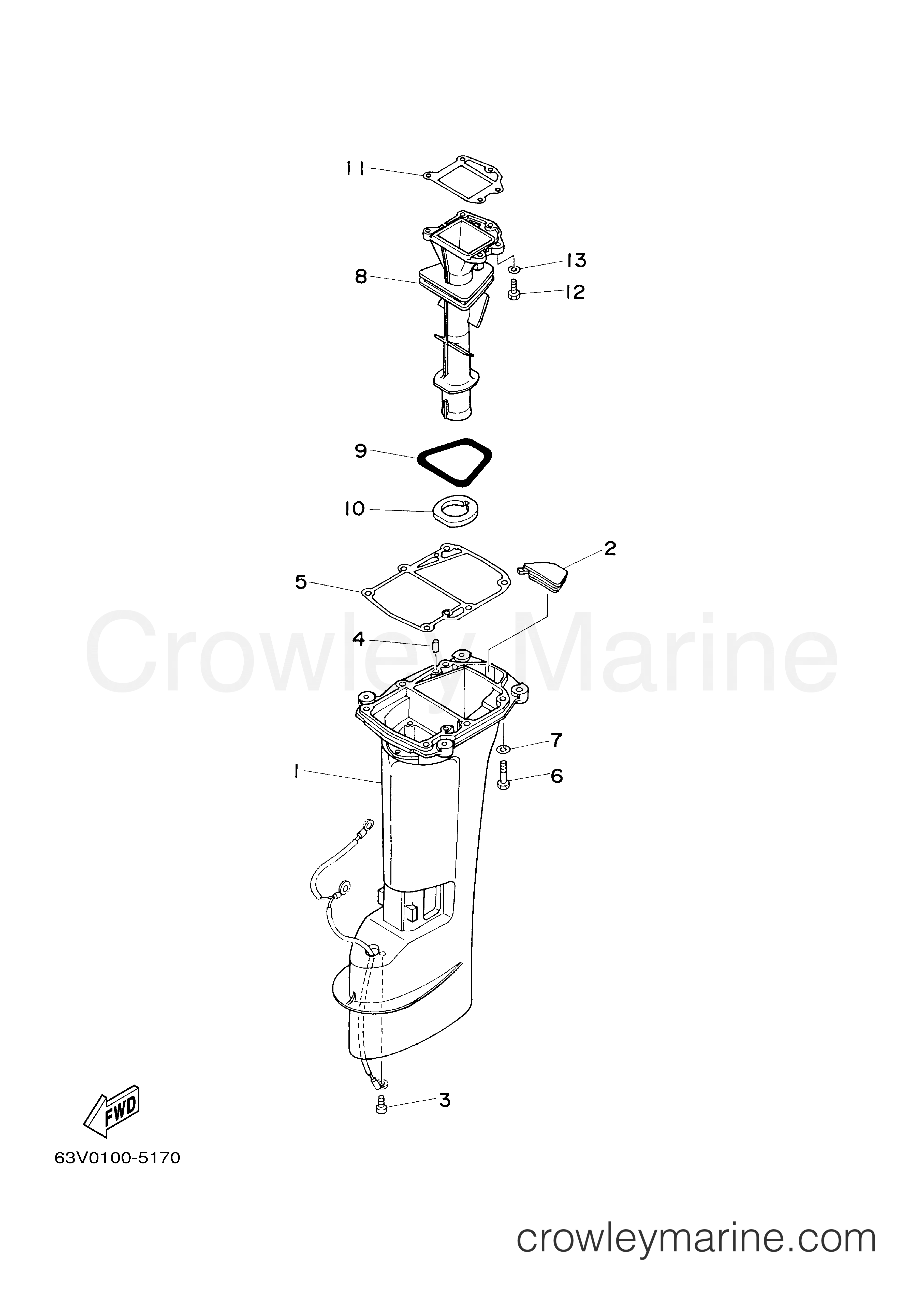 Yamaha Motors 15MLHY - UPPER CASING