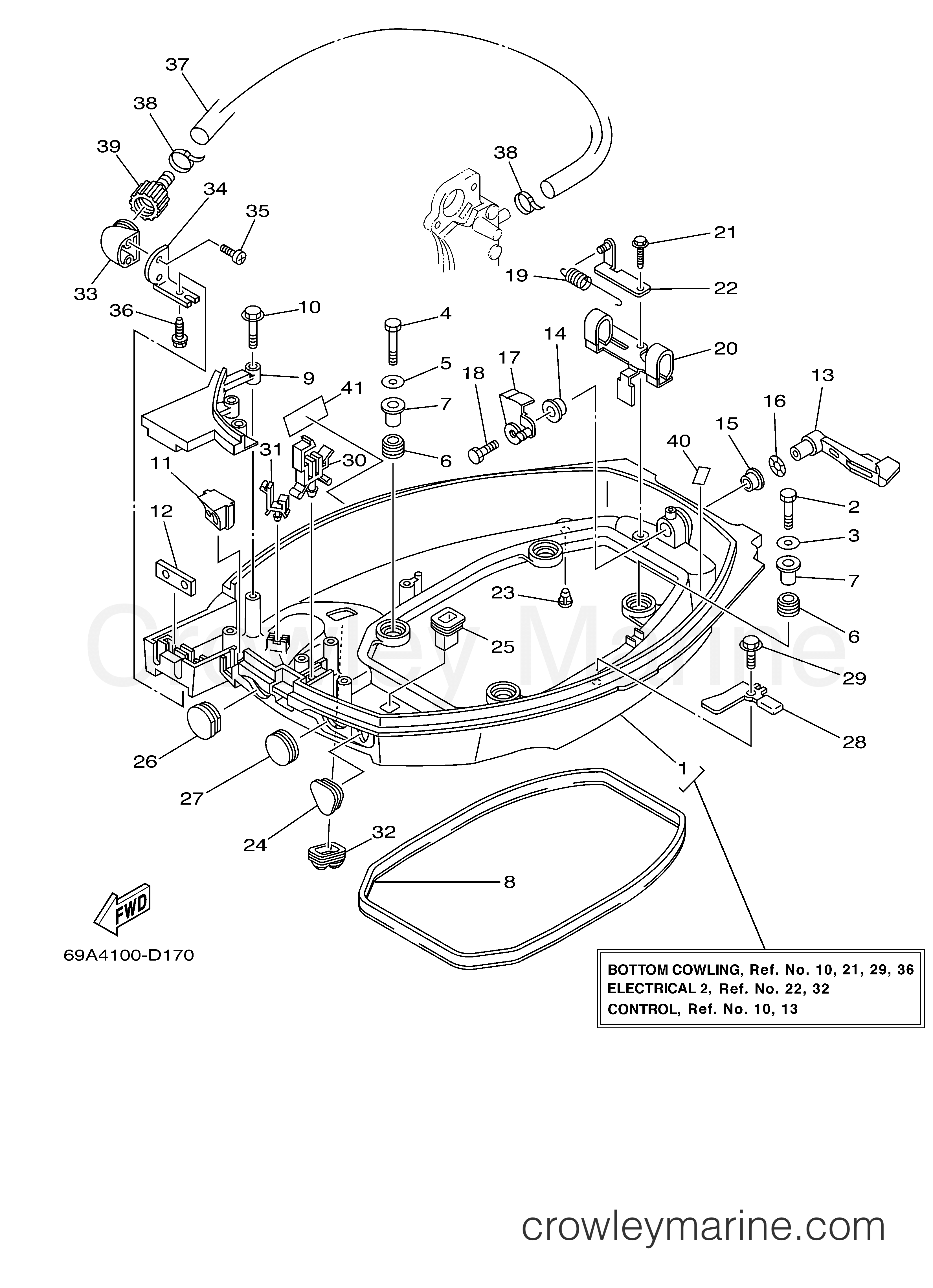 Yamaha Motors F15PLH - BOTTOM COWLING