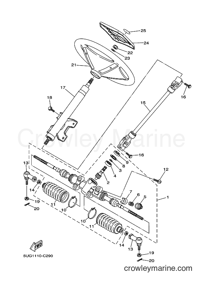 Yamaha Motors YXR660F (5UG1) [010] - STEERING