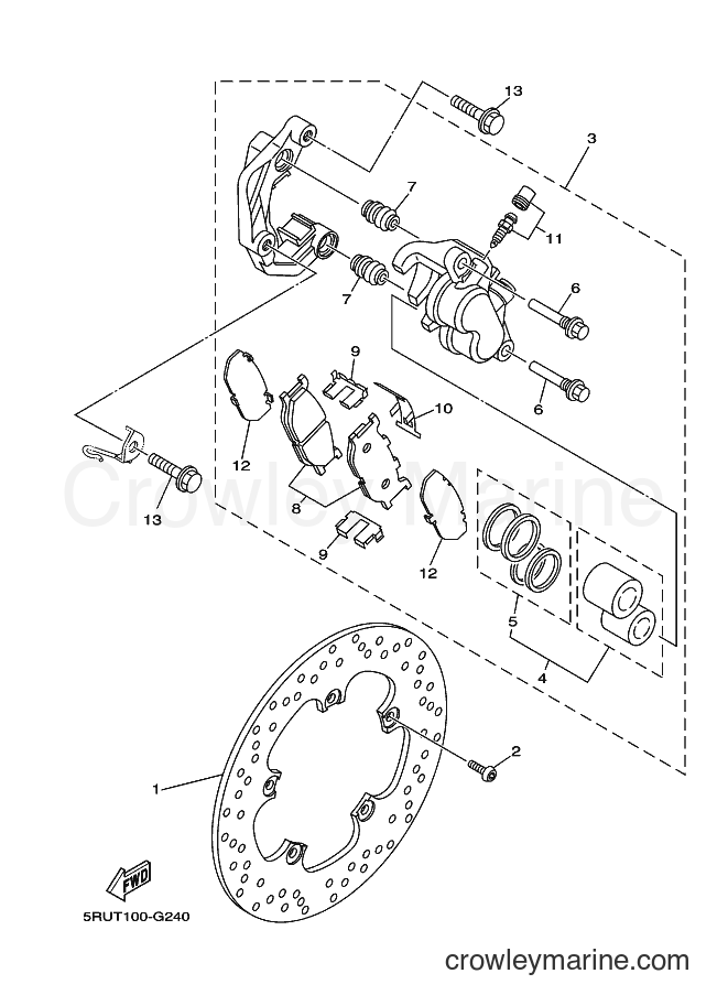 2012 Maxi-Scooter YP400 - YP400 (34BM) [010] - FRONT BRAKE CALIPER