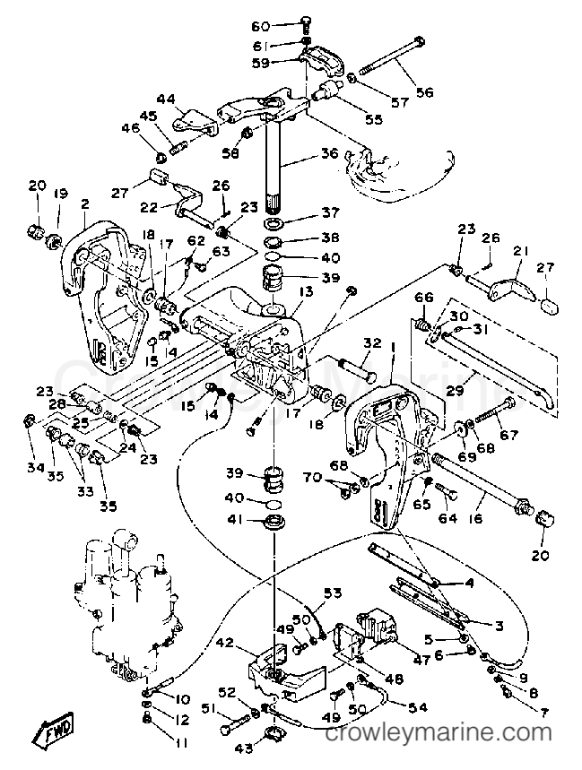 Yamaha Motors P50TLRQ - BRACKET 1