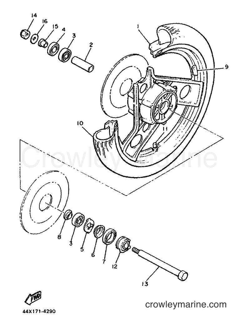 1987 Street Bike XJ900F - XJ900F (2HL) [999] - FRONT WHEEL