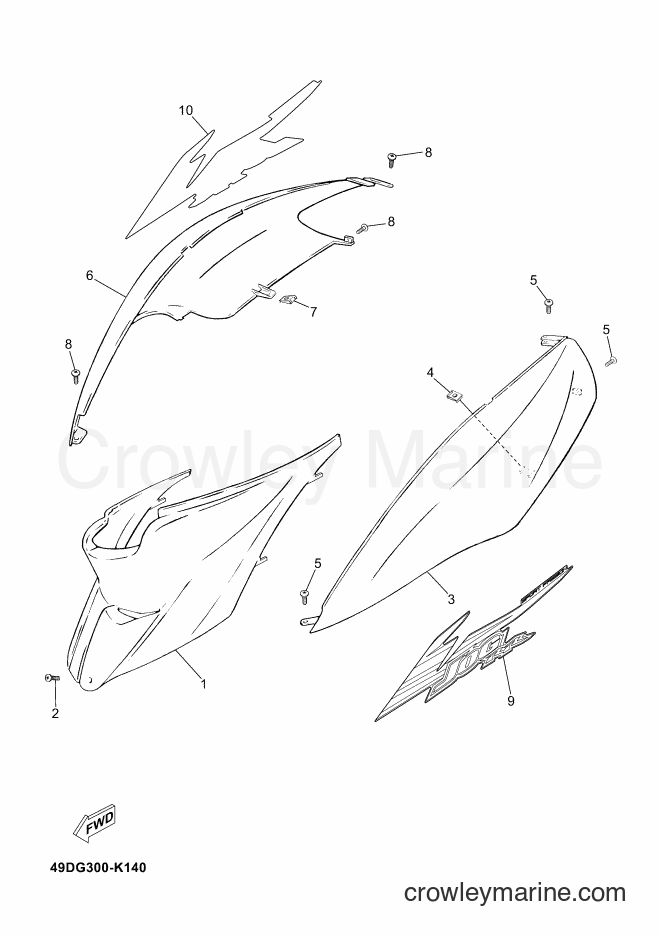 Yamaha Motors CS50Z (49DN) [050] - SIDE COVER