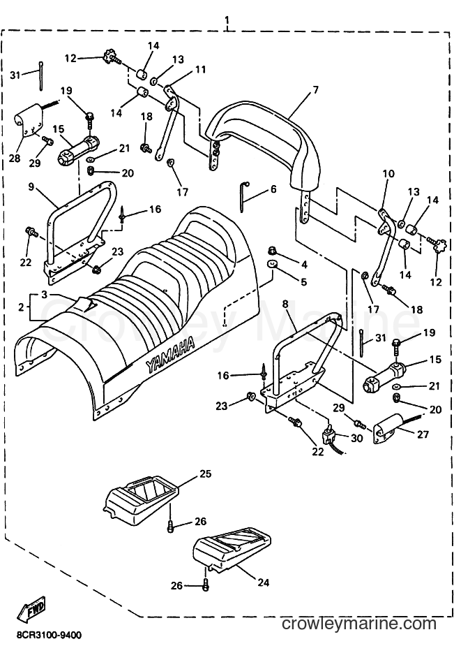 Yamaha Motors VX700XT (8DS2) [020] - ALTERNATE FOR BODY RIGGING