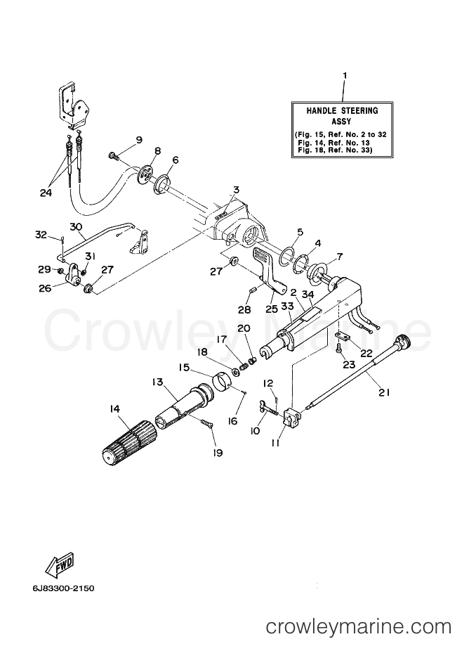 Yamaha Motors 30D (6J83) [110] - STEERING