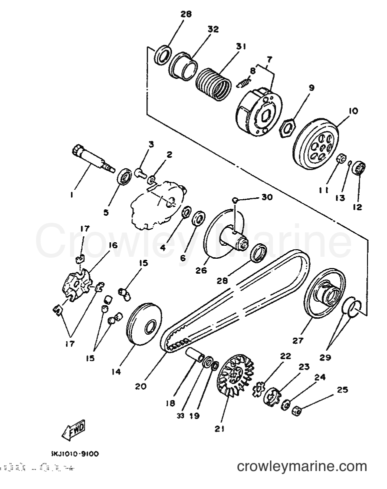 1993 Scooter YE50 - YE50 (4FW2) [999] - CLUTCH