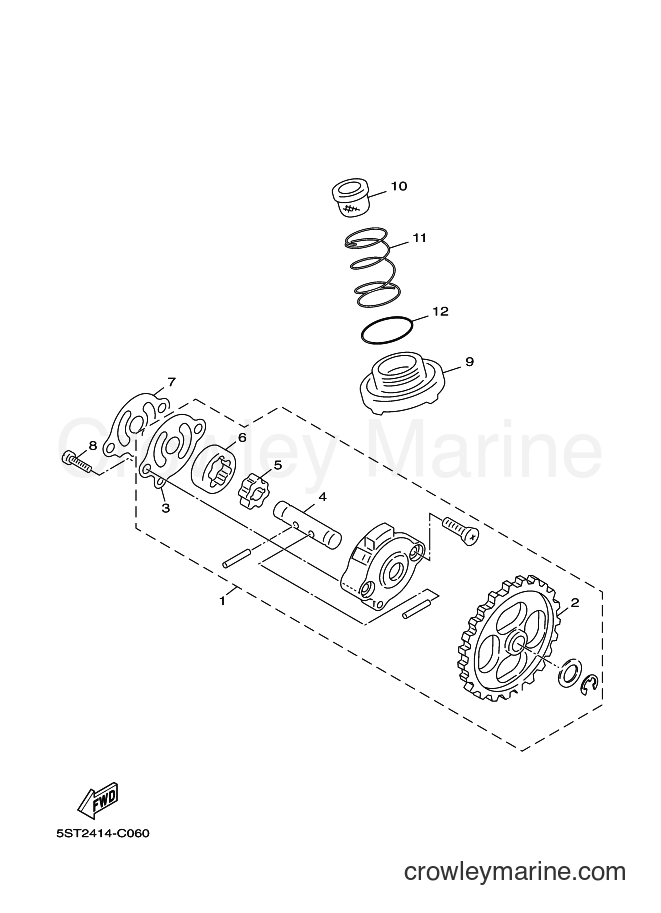 2007 Scooter XC50 - XC50 (3D14) [010] - OIL PUMP