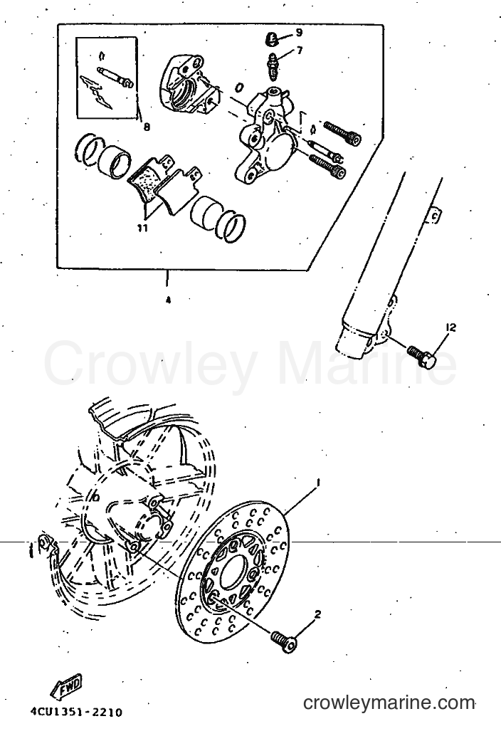 1997 Scooter CW50 - CW50 (4VV9) [999] - FRONT BRAKE CALIPER