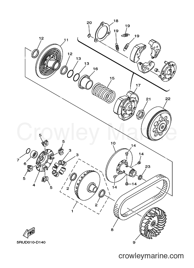 2007 Maxi-Scooter YP400 - YP400 (5RUP) [010] - CLUTCH