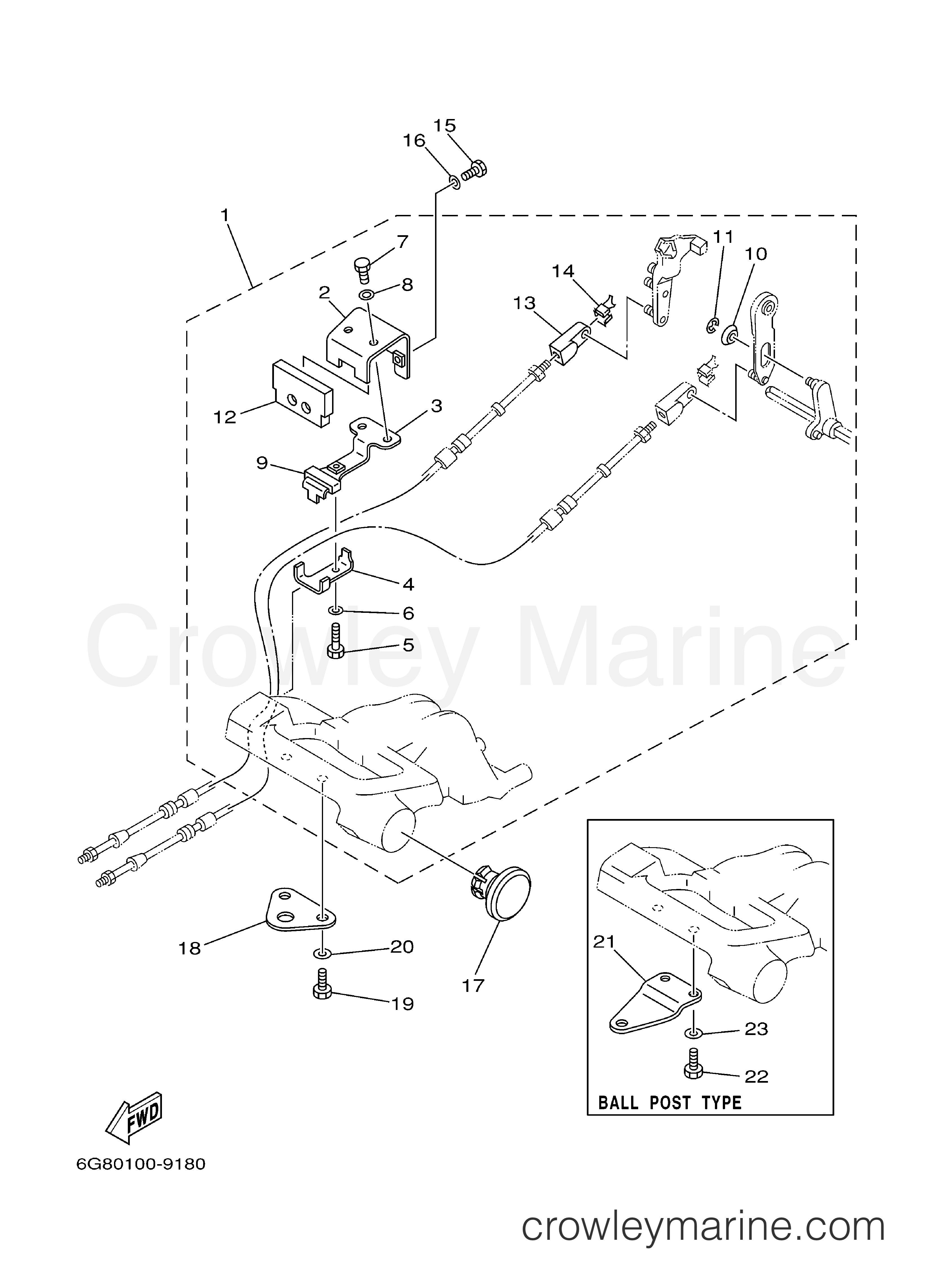 Yamaha Motors F9.9ELRZ - REMOTE CONTROL ATTACHMENT