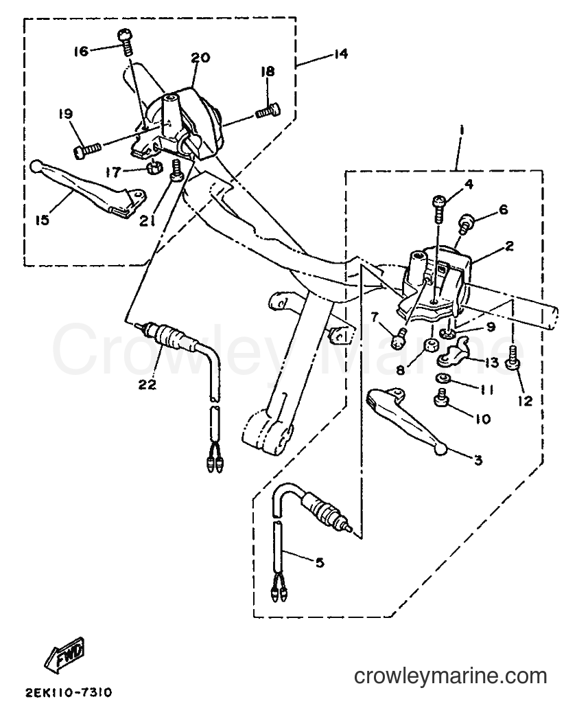 Yamaha Motors SH50 (2KH) [999] - HANDLE SWITCH & LEVER