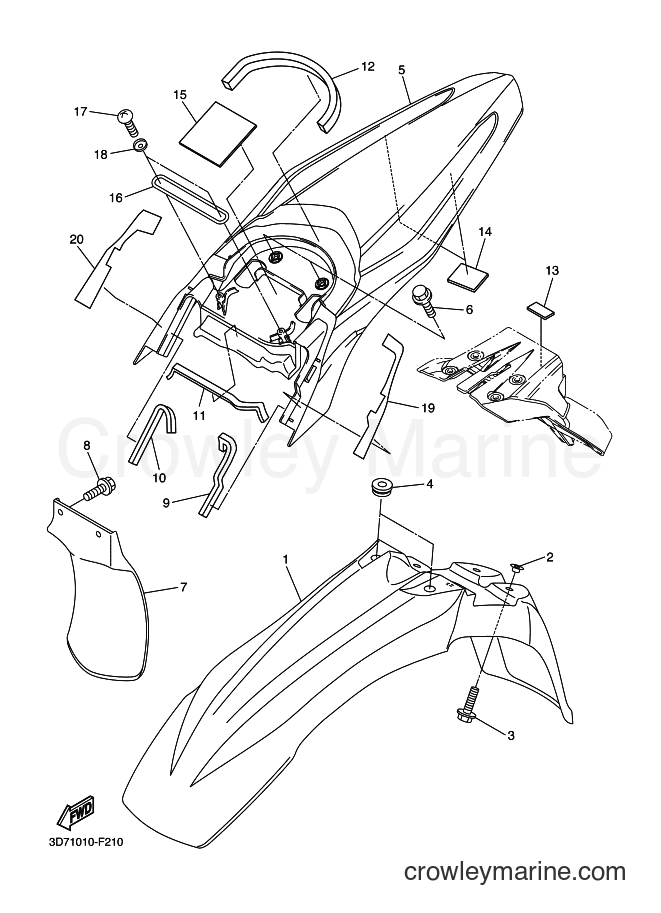 2014 Dirt Bike WR250R - WR250R (3D7C) [010] - FENDER