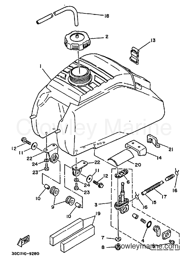 1989 ATV YFM200DX - YFM200DX (3GC2) [010] - FUEL TANK