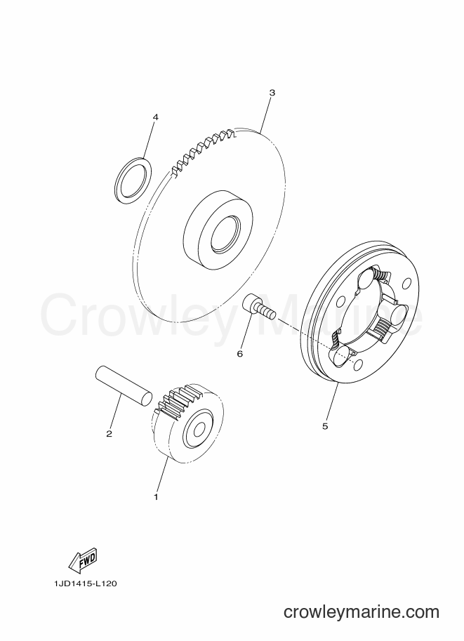 2016 Scooter T115C-5 - T115C-5 (BP41) [010] - STARTER CLUTCH
