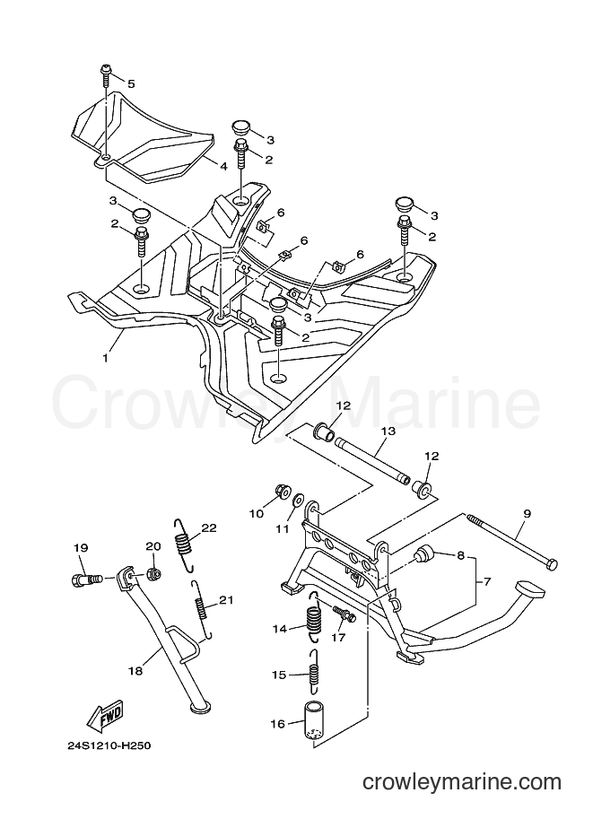 2009 Scooter YW125 - YW125 (37D1) [010] - STAND & FOOTREST