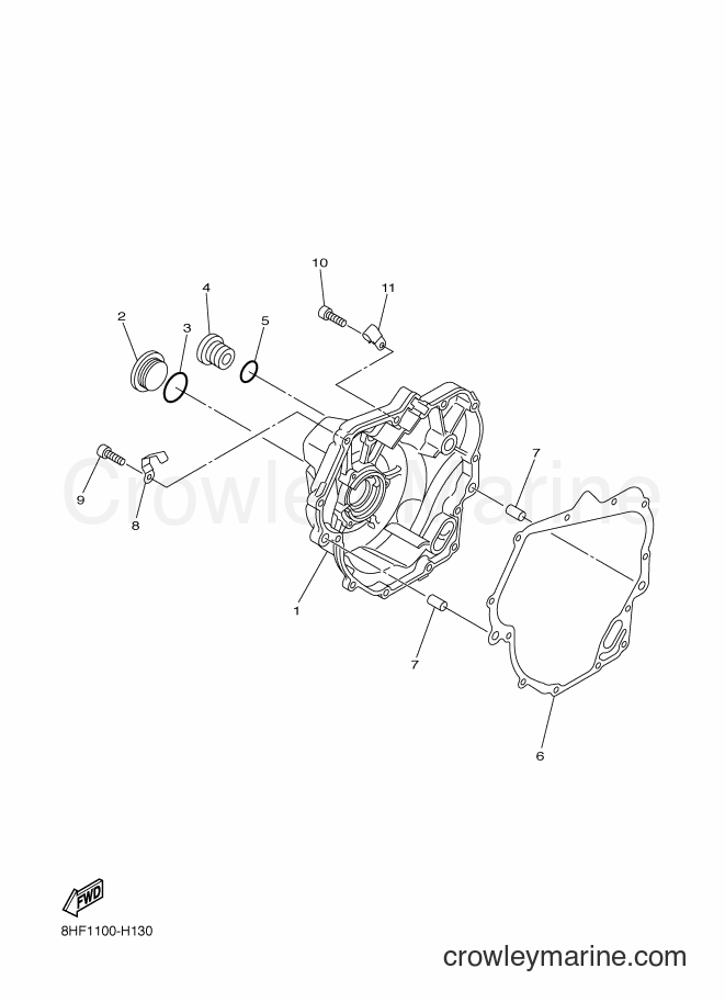 2010 Snowmobile RS10VTGT - RS10VTGT (8HF4) [010] - CRANKCASE COVER 1