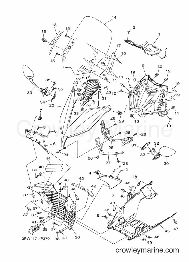 Yamaha Motors XP500 (2PW4) [010] - WINDSHIELD