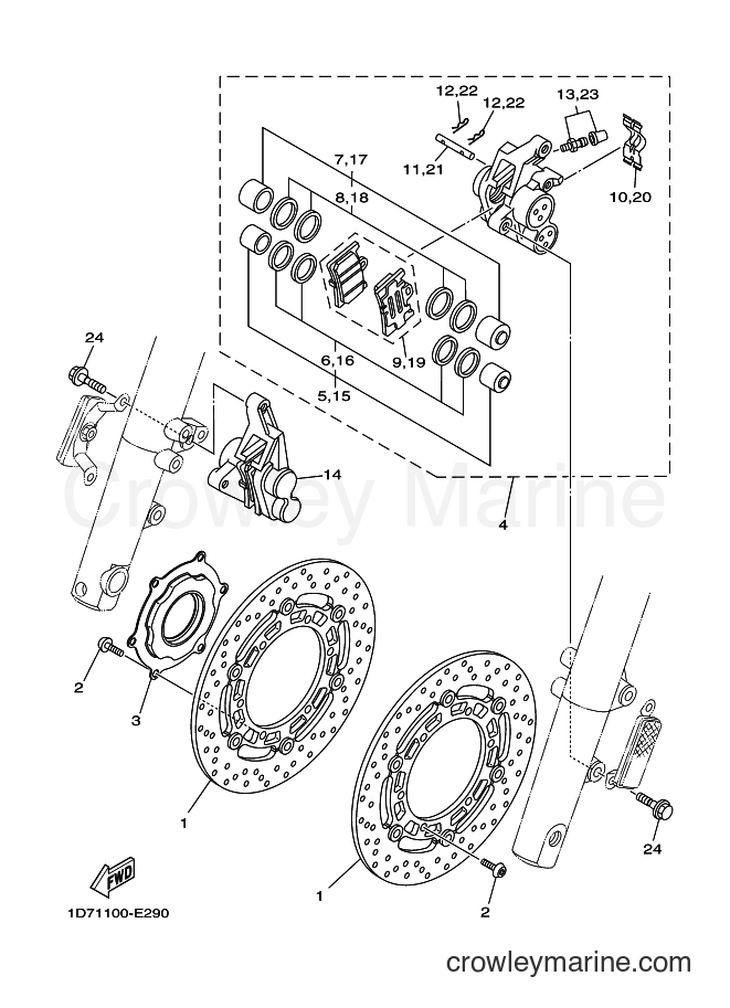 Yamaha Motors XV1900CFD (2C5X) [020] - FRONT BRAKE CALIPER