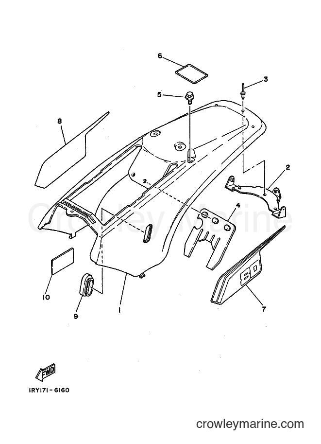 1988 Dirt Bike BW80 - BW80 (1RY0) [010] - SIDE COVER