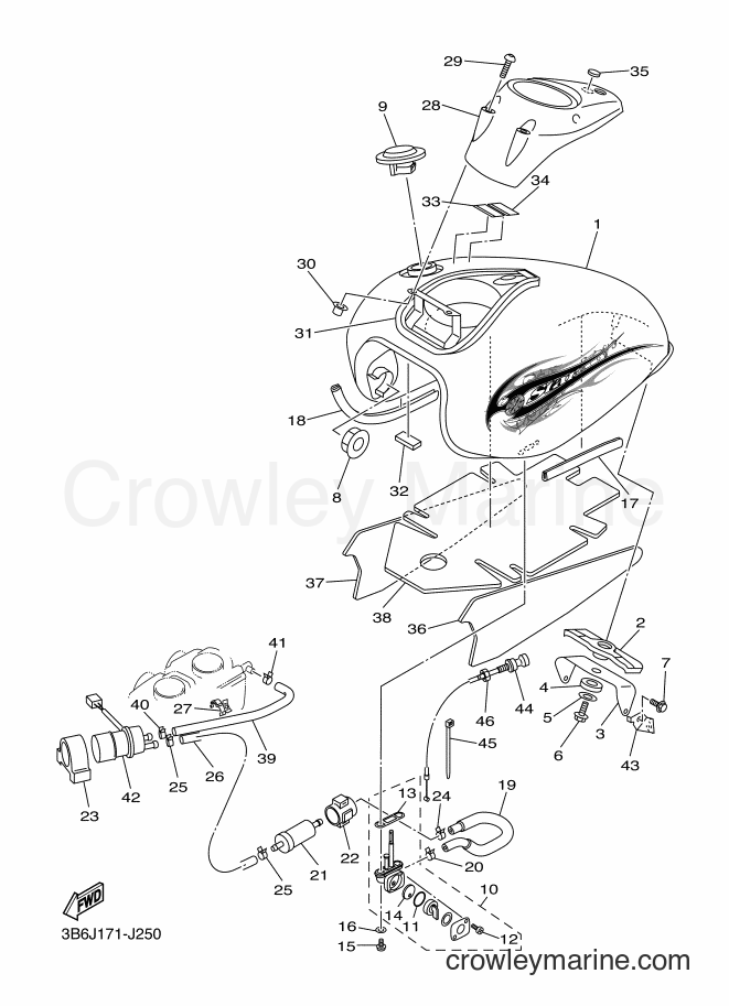 2010 Cruiser XVS650 - XVS650 (3B6J) [010] - FUEL TANK