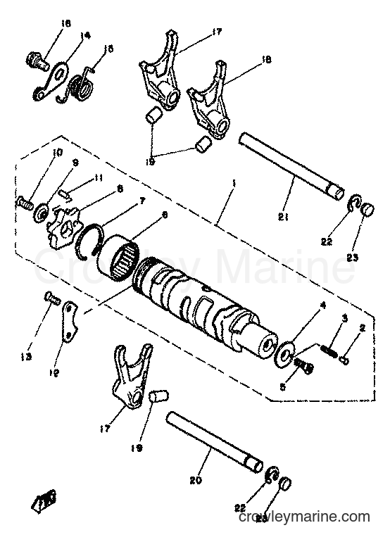 1982 Street Bike RD350LC - RD350LC (4L0) [999] - SHIFT CAM & FORK