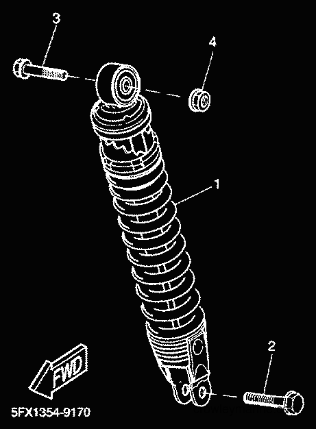 2001 Scooter CW50RS - CW50RS (5FXM) [040] - REAR SUSPENSION