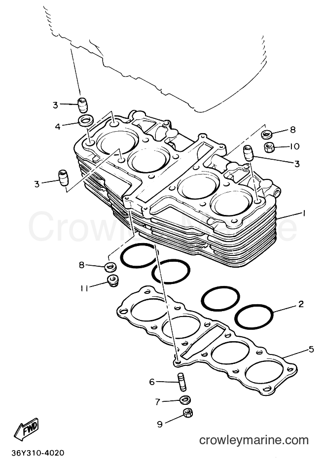CYLINDER - 1993 Sport Bike FJ1200 (FJ1200 (3XW8) [999]) - Yamaha