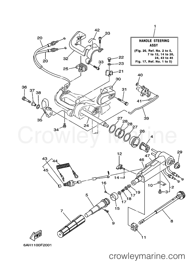 Yamaha Motors F20B '07 (6AH1) [120] - STEERING