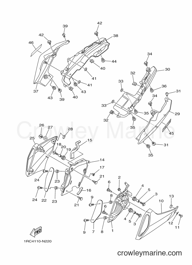 2014 Street Bike MT09 - MT09 (1RC5) [010] - SIDE COVER