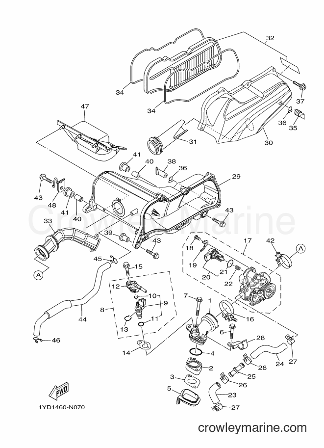 Yamaha Motors AF115FC (1YD3) [010] - INTAKE