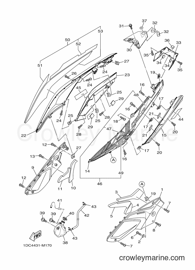 2013 Scooter AT125FC - AT125FC (1DC4) [010] - SIDE COVER