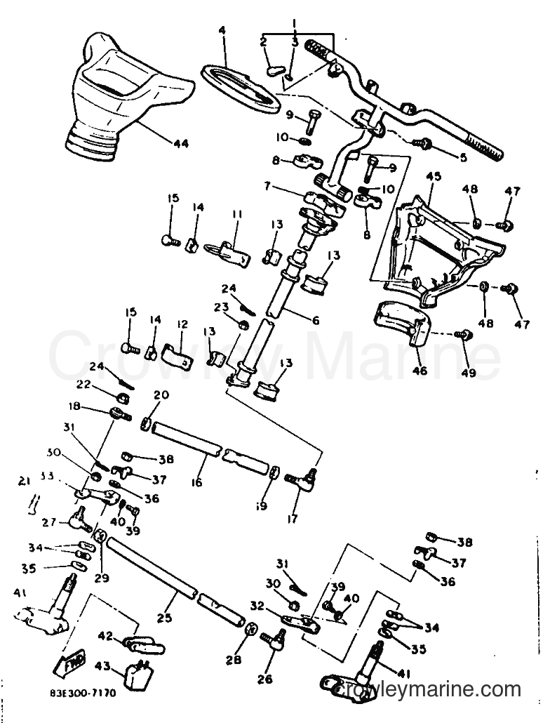 1987 Snowmobile ET340TRL - ET340TRL (83E) [999] - STEERING