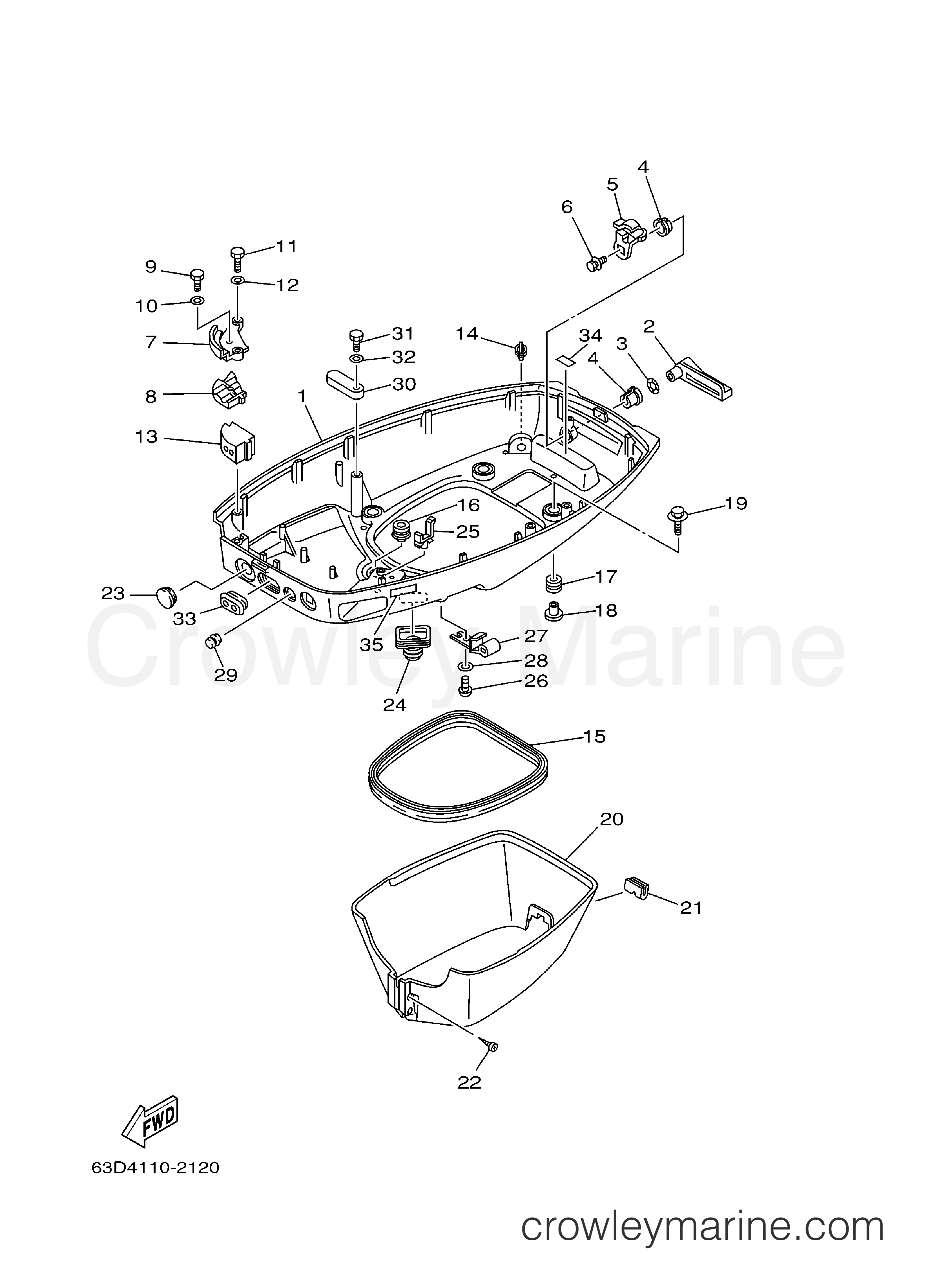 Yamaha Motors C40TLRB - BOTTOM COWLING