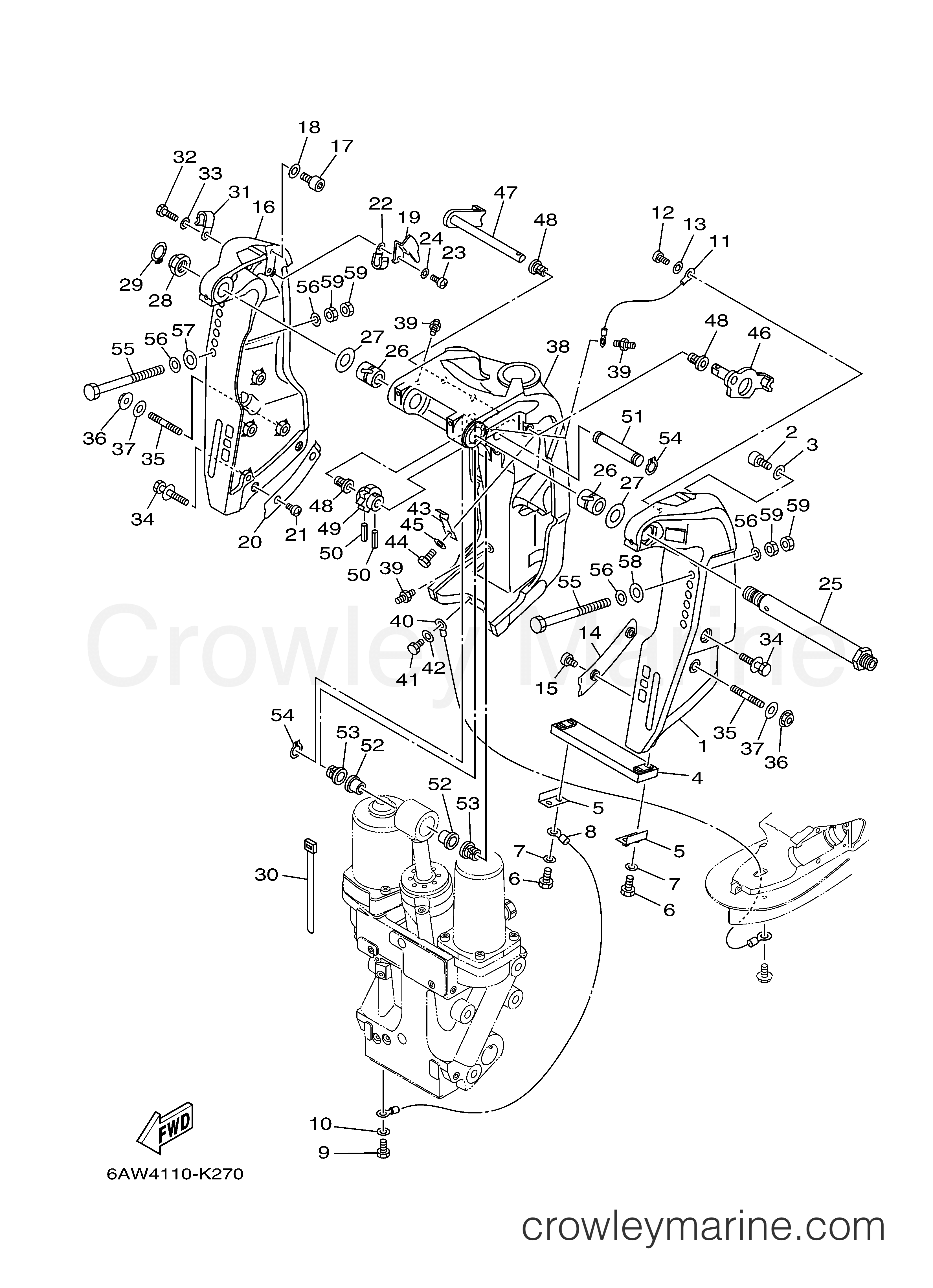 Yamaha Motors F350UCA - BRACKET 1