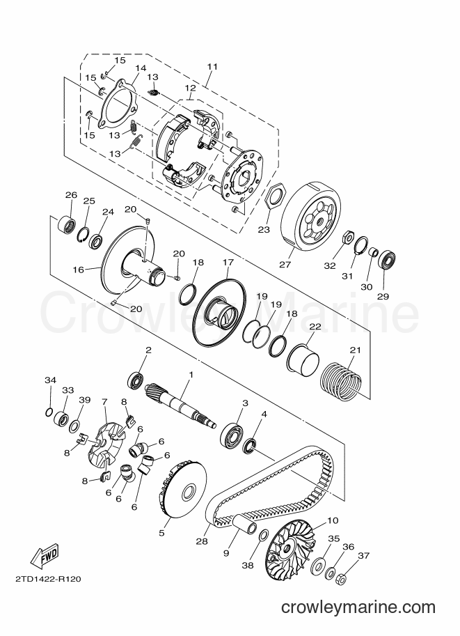 2017 Scooter LTS125-C - LTS125-C (BW51) [050] - CLUTCH