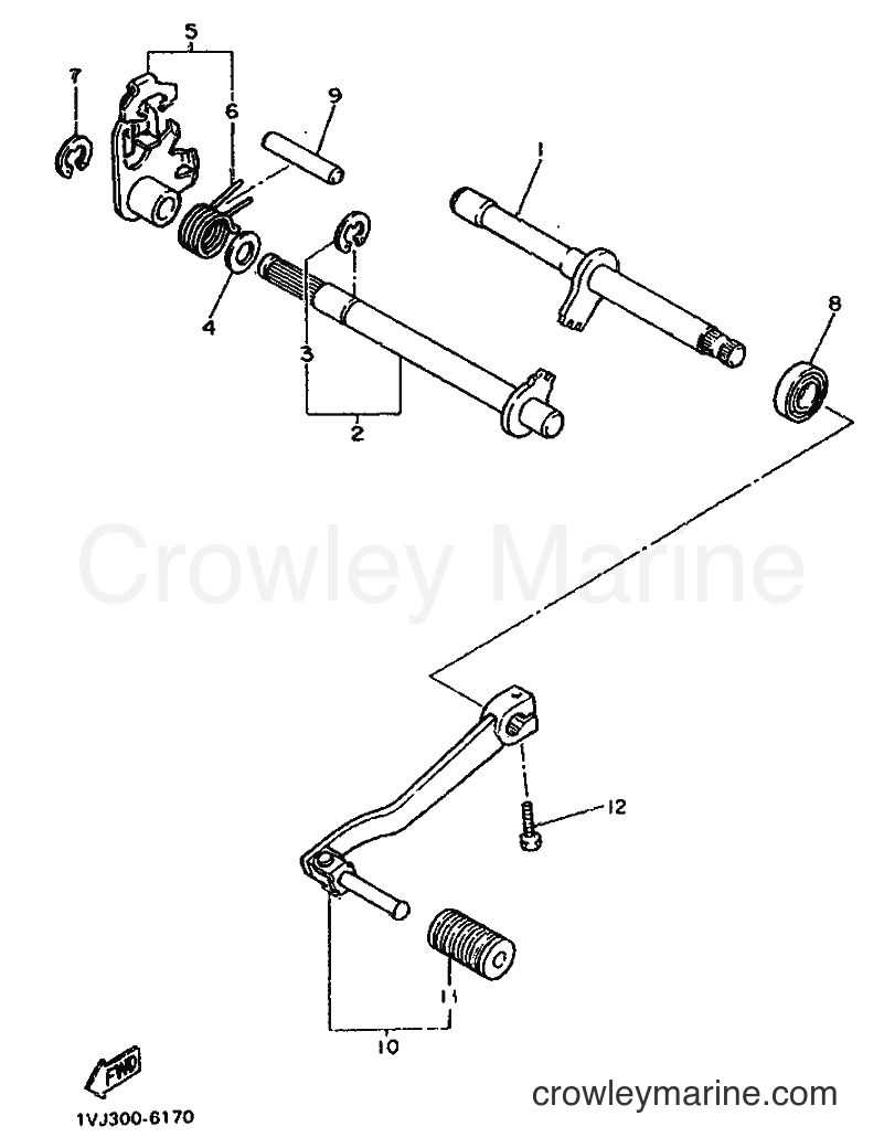 1987 Dirt Bike XT500Z - XT500Z (2RX) [999] - SHIFT SHAFT