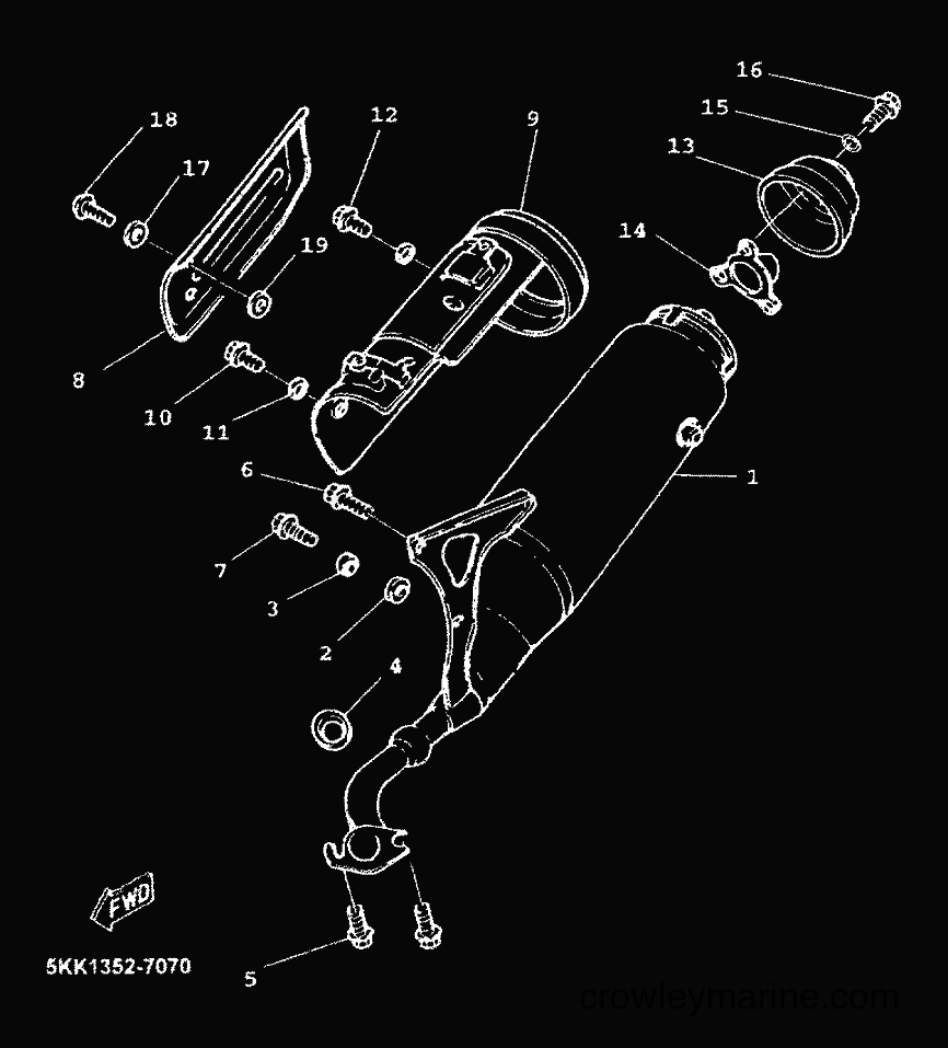 1999 Scooter YN100 - YN100 (5KK1) [99C] - TUBO DE ESCAPE