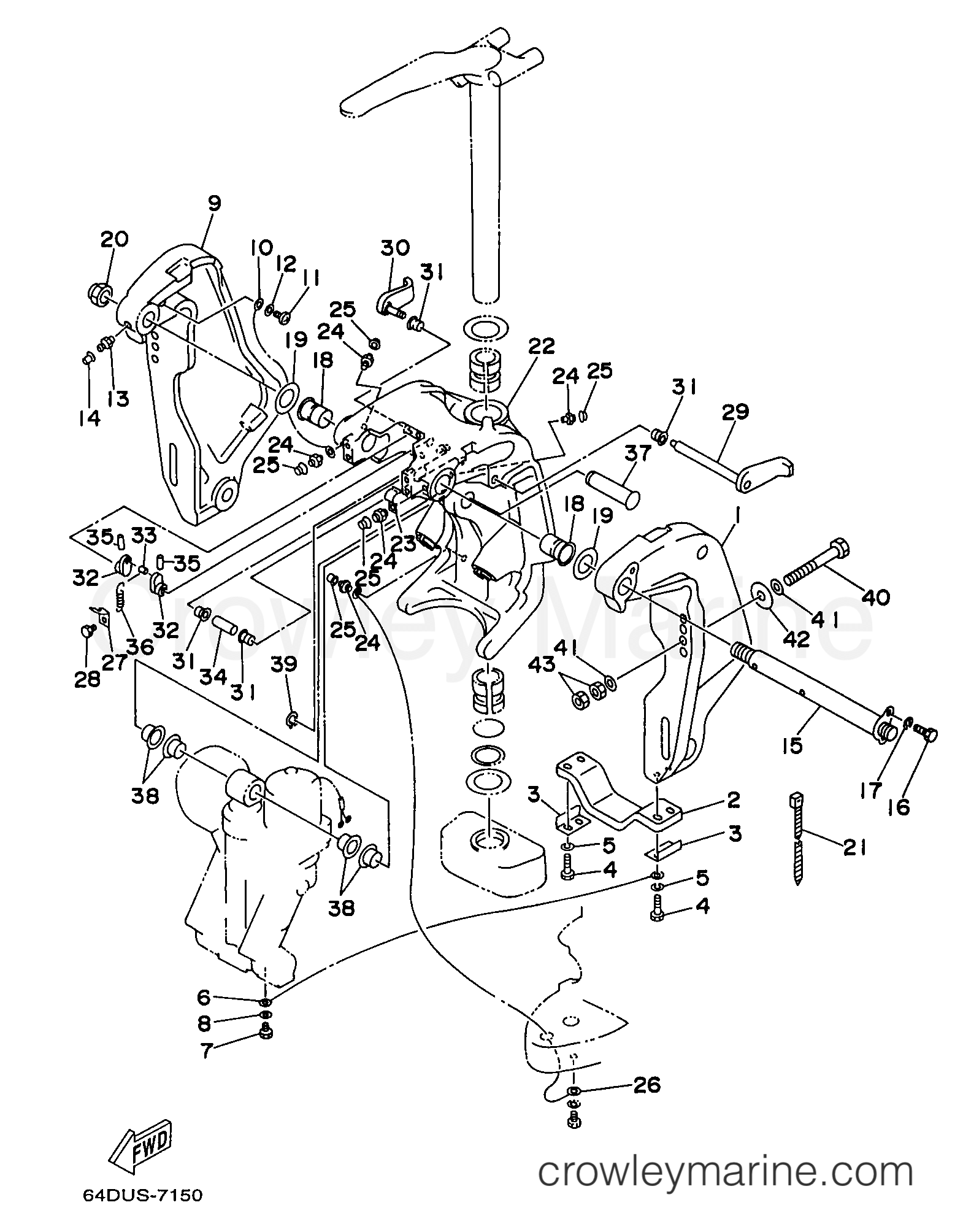 Yamaha Motors L150TXRV - BRACKET 1