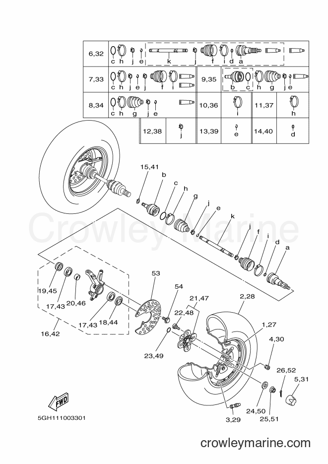 2000 ATV YFM400FWA - YFM400FWA (5GH3) [010] - FRONT WHEEL