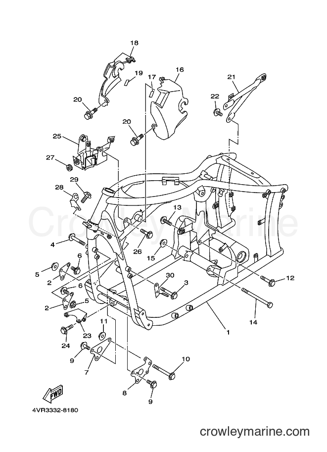 Yamaha Motors XVS650 (4VR5) [010] - FRAME